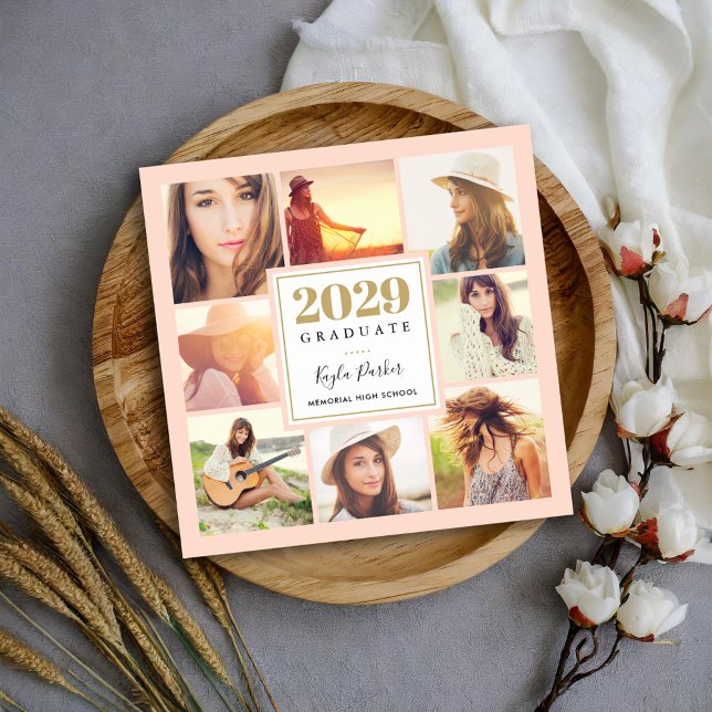 8 Photo Magnetic Graduation Announcement Cards (Creator Uploaded)