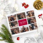 8 Photos Collage Stylish Script Merry Christmas Postcard<br><div class="desc">8 Photos Collage Stylish Script Merry Christmas Postcard</div>