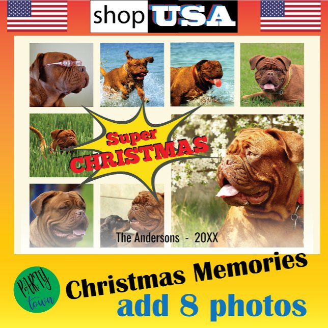 8 Picture Family Photo ✨  Custom Christmas Holiday Card (Creator Uploaded)