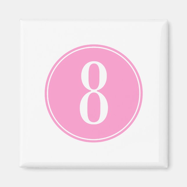 #8 Pink Circle Magnet (Front)