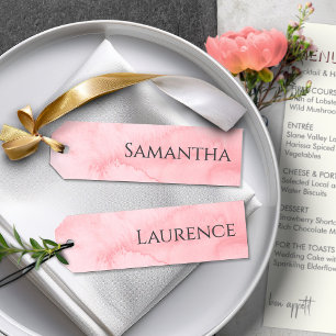 8 Pink Ombre Wedding Guest DIY Name Tags Announcement