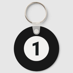 8 Pool Ball 1 Billiards Costume Halloween Group Ma Key Ring