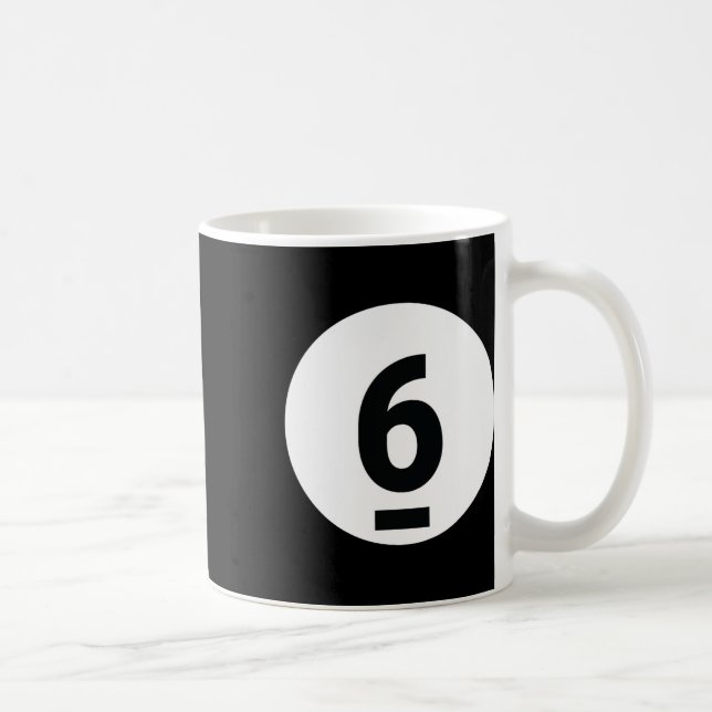 8 Pool Ball 6 Billiards Costume Halloween Group Ma Coffee Mug (Right)
