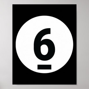 8 Pool Ball 6 Billiards Costume Halloween Group Ma Poster
