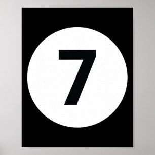 8 Pool Ball 7 Billiards Costume Halloween Group Ma Poster