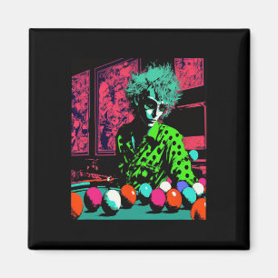8-pool Billiard Fans Retro Pop Art Style Billiards Magnet