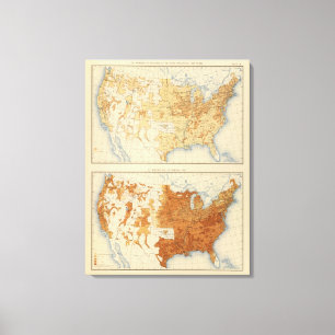 8 Rural population, size of families 1890 Canvas Print