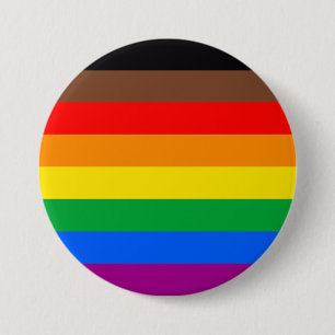8-Striped LGBT Pride Flag 7.5 Cm Round Badge