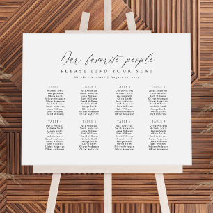 8 Tables Our Favourite People Seating Chart Plan