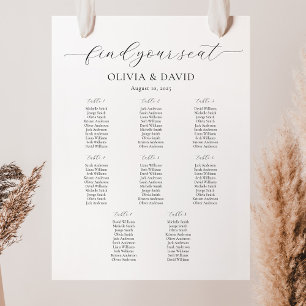 8 Tables Simple Our Favourite People Seating Chart