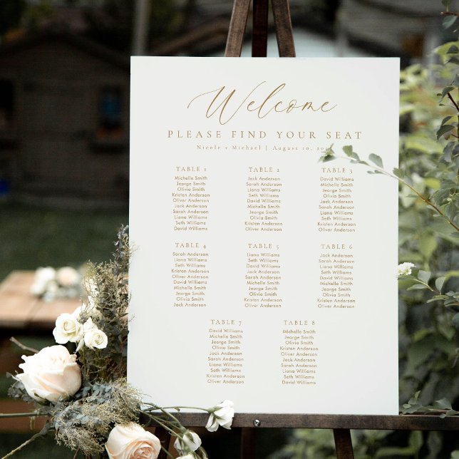 8 Tables Welcome Seating Chart (Creator Uploaded)