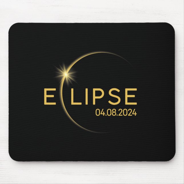 8 Total Solar Eclipse 2024  Mouse Pad (Front)