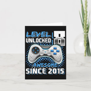 8 Unlocked Awesome 2015 Video Game 8th Birthday Bo Card