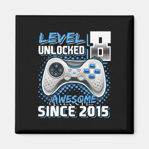 8 Unlocked Awesome 2015 Video Game 8th Birthday Bo Magnet