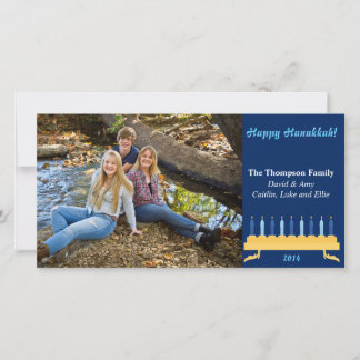 8"x4" Hanukkah Photocard Holiday Card