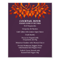 8 x 10 Cocktail Table Menu for Framing