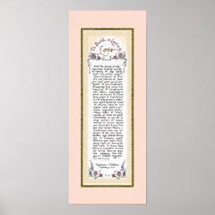 8 x 20 To Build a Lasting Love Blush Gold Leaf Poster
