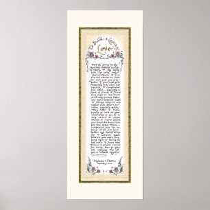 8 x 20 To Build a Lasting Love Cream Gold Leaf Poster