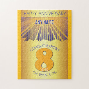 8 Year AA 12 Step Anniversary Personalised Jigsaw Puzzle