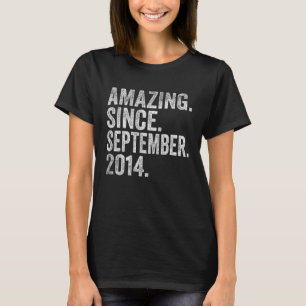 8 Year Old 8th Birthday Amazing Since September 20 T-Shirt