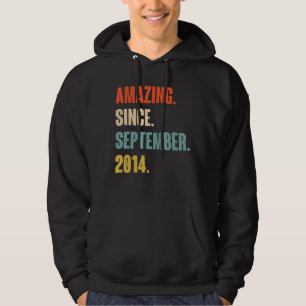 8 Year Old 8th Birthday Amazing Since September 2 Hoodie