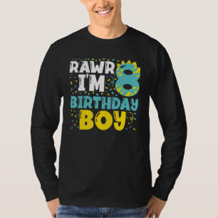 8 Year Old 8th Birthday Boy Dinosaur Toddler Kids T-Shirt