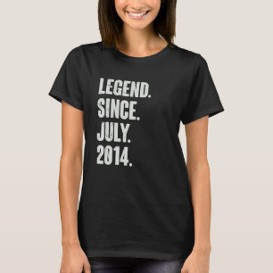 8 Year Old 8th Birthday Legend Since July 2014 T-Shirt