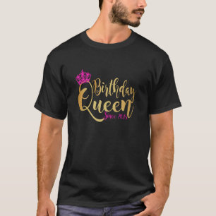 8 Year Old 8th Birthday Queen Since 2015 Crown Pin T-Shirt