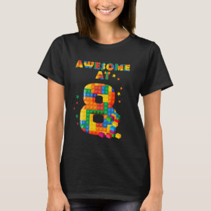 8 Year Old Awesome Birthday Party Kids Birthday Bl T-Shirt