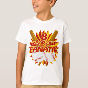 8 Year Old Baseball Fanatic T-Shirt