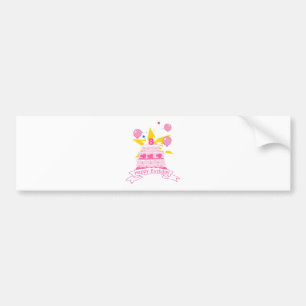 8 Year Old Birthday Cake Bumper Sticker