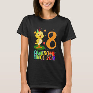 8 Year Old Birthday Chicken Lover Awesome Since 20 T-Shirt