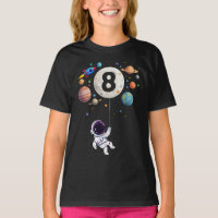 8 Year Old Birthday Planets Astronaut 8th Birthday