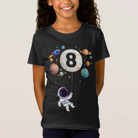 8 Year Old Birthday Planets Astronaut 8th Birthday