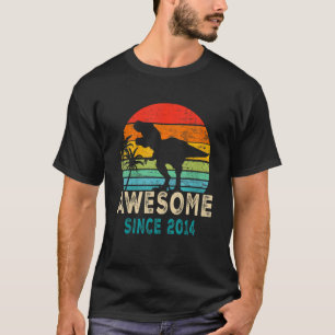 8 Year Old Dinosaur Awesome Since 2014 8th Birthda T-Shirt