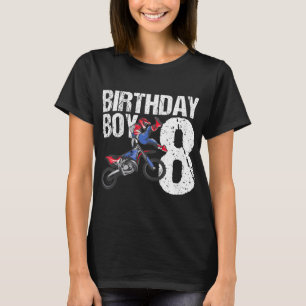 8 Year Old Dirt Bike Birthday Party Motocross MX 8 T-Shirt
