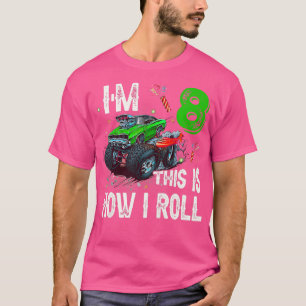 8 Year Old Gifts 8th Birthday Boy Monster Truck Ca T-Shirt