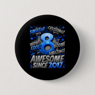 8 Year Old Gifts For Boys 8th Birthday Boy 8 Year 6 Cm Round Badge