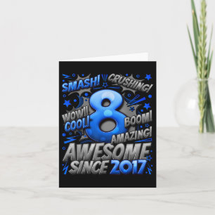8 Year Old Gifts For Boys 8th Birthday Boy 8 Year Card