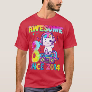 8 Year Old Gifts Girls Teens Cute Unicorn Music 8t T-Shirt