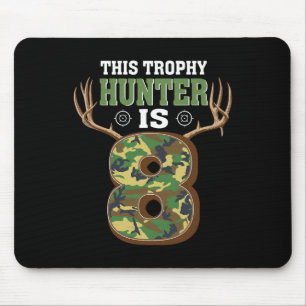 8 Year Old Hunting 8th Birthday Party Deer Hunter  Mouse Pad