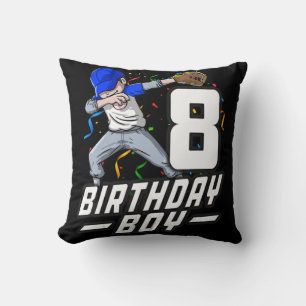 8 Year Old Kids Boys 8th Birthday Baseball Dabbing Cushion