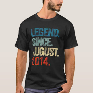 8 Year Old Legend Since August 2014 8th Birthday T-Shirt