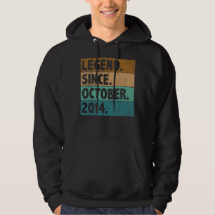 8 Year Old Legend Since October 2014 8th Birthday Hoodie
