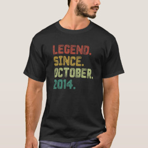 8 Year Old Legend Since October 2014 8th Birthday T-Shirt