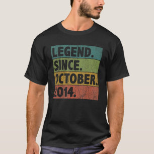 8 Year Old  Legend Since October 2014 8th Birthday T-Shirt