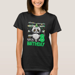 8 Year Old Panda 8th Birthday Girl Boy Panda  Birt T-Shirt