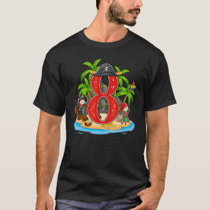 8 Year Old Pirate Birthday Arr Pirates Ship Arr 8t T-Shirt
