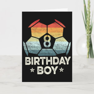8 Year Old Soccer Player Gifts 8th Birthday Boy Ei Card