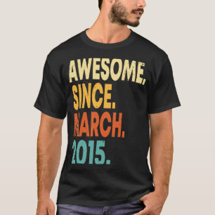8 Year Old Vintage March 2015 8th Birthday Boy  1 T-Shirt